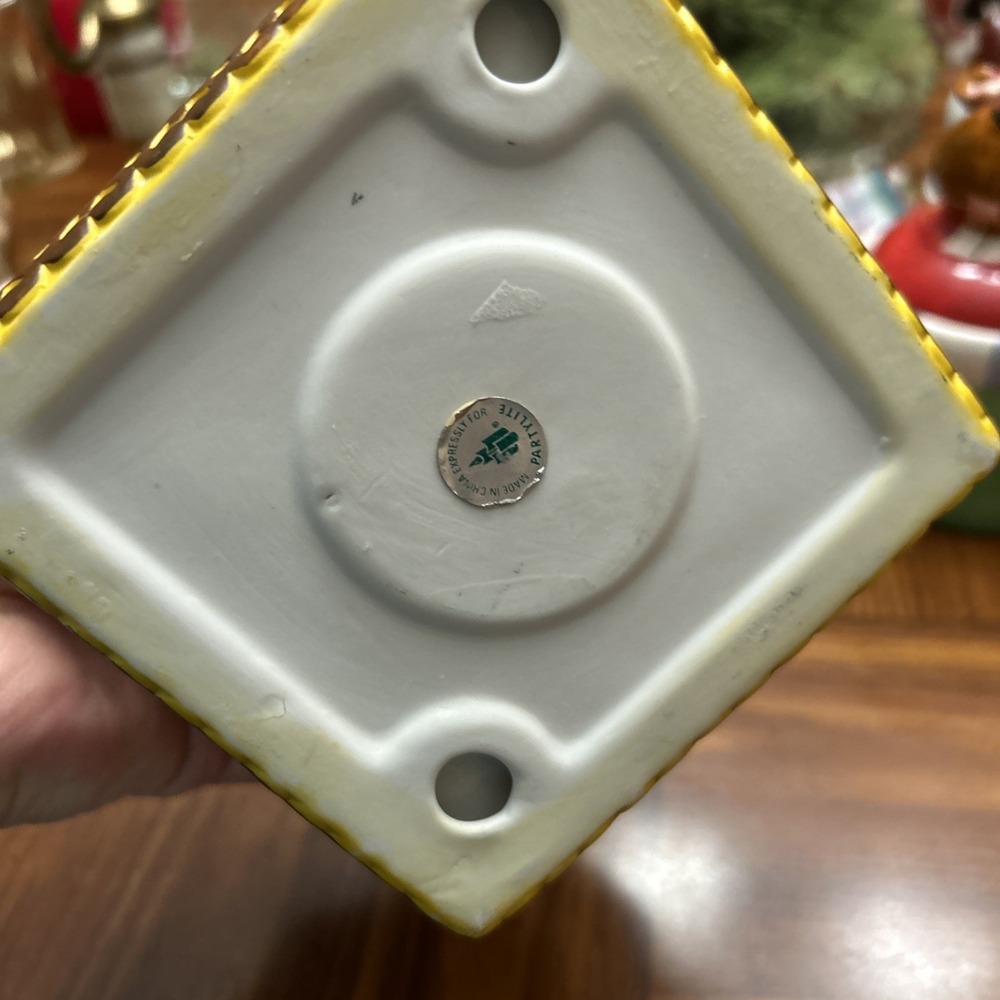 Partylite Vintage Yellow & Teal Bird House Tea Candle Holder - Picture 5 of 5